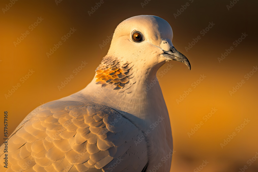 close up of a dove created with Generative AI technology