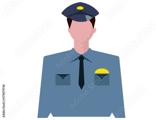 警察官の男性 ベクターイラスト