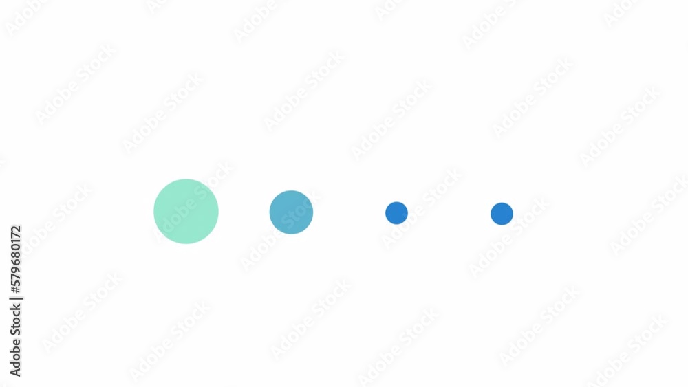 Animated 4 dots blinking preloader. Ellipsis. Waiting process. 4K video footage with alpha channel transparency. Website loader. Colorful loading progress icon animation for web UI design