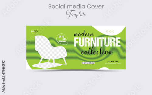 web banner and social media Facebook cover template