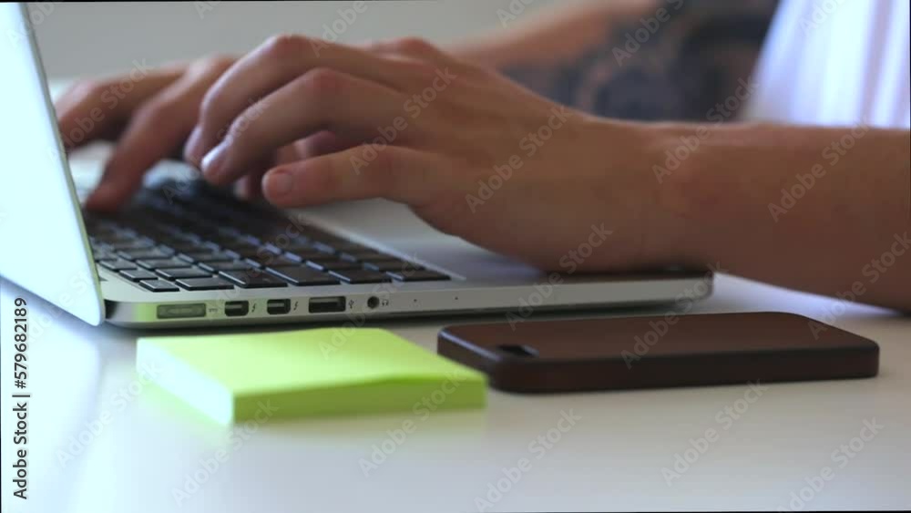 Man typing on computer keyboard Man typing on computer keyboard