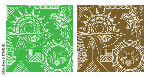 Sinhala and Tamil New Year Icon, Vector illustration art