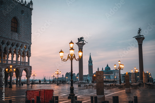 St. Mark's Square at sunrise, Venice, Italy © Oliver