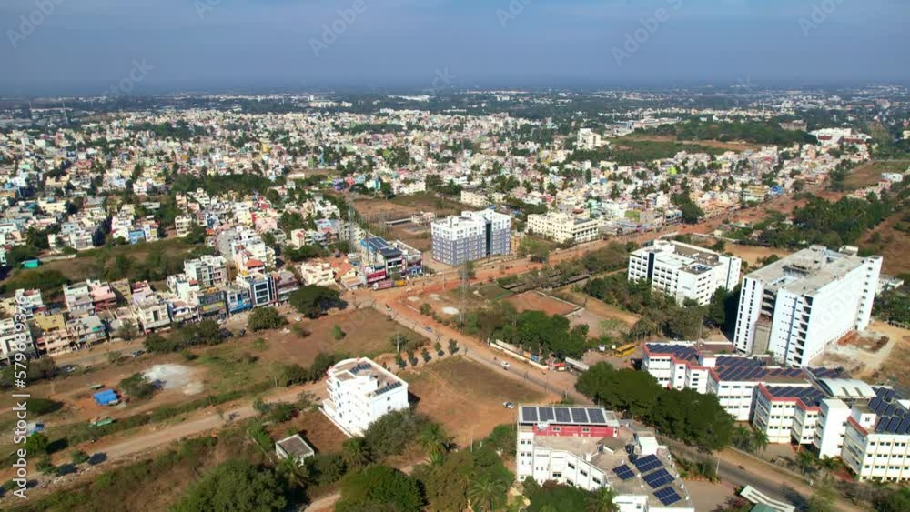 Aerial view of mysore city. Aerial view of mysore city.