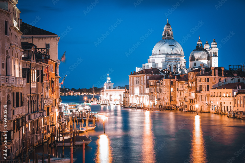 Canal Grande at night, Venice, Italy