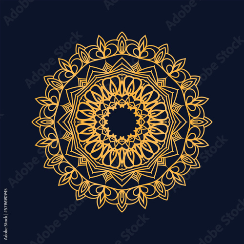 luxury  mandala design background ornamental in gold color