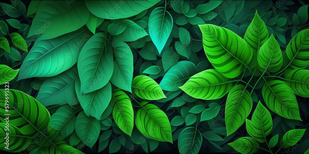 Refreshing Green Leafy Background for Product Photography Refreshing Green Leafy Background for Product Photography