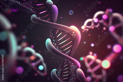 Illustration of dna abstract background AI genereted