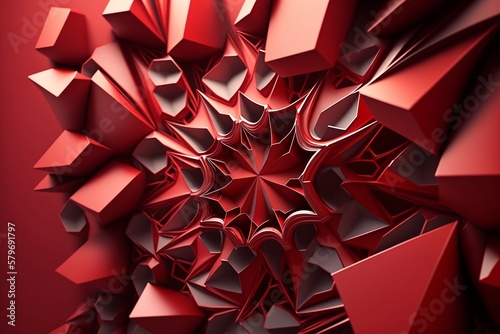 Red abstract background AI genereted photo