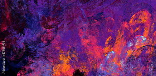 Art paint. Abstract dark purple background. Fractal artwork for creative graphic design