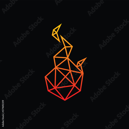 Burn geometric logo, Embers geometric logo
