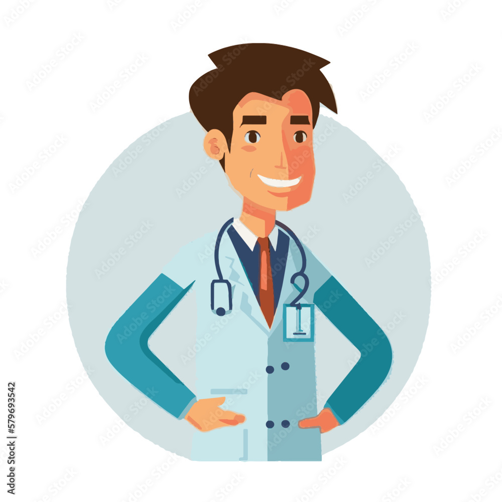 Doctor online. Chat Doctor. Vector illustration. Icon. Doctor online. Chat Doctor. Vector illustration. Icon.