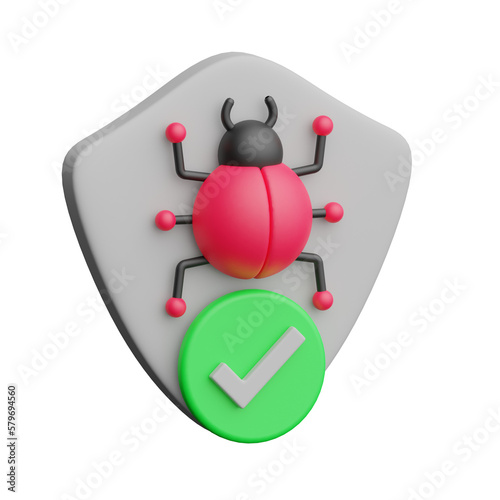 Virus Security realistic object design vector icon illustration. 