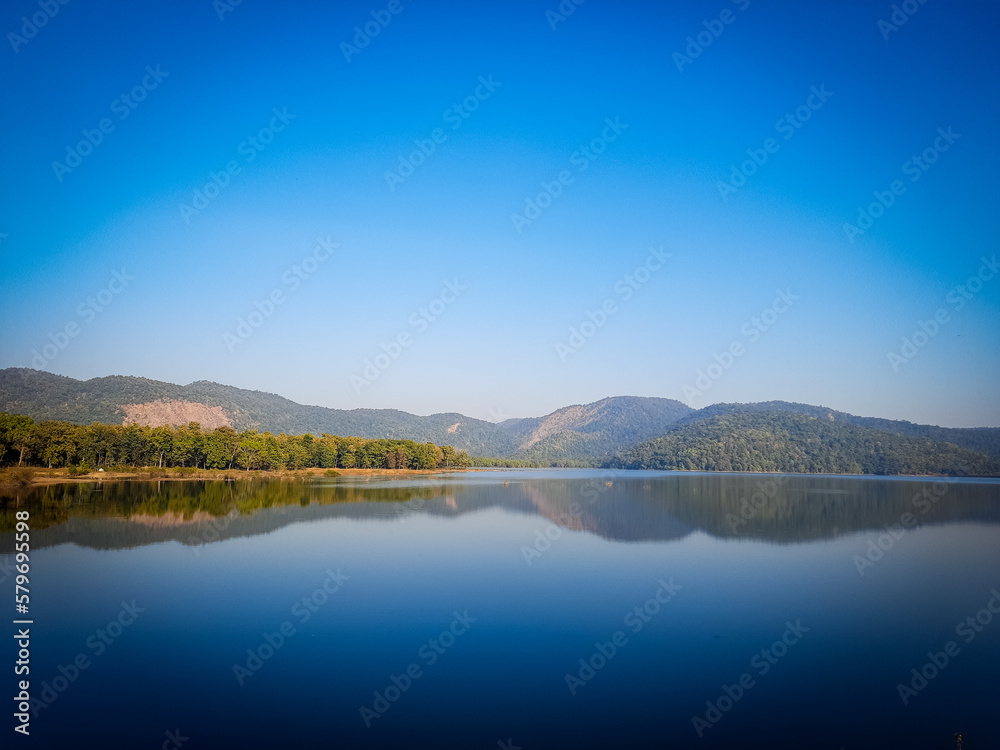 A beautiful lake situated between the hills of Balaghat. Looking stunning as the still water reflects the hills creating a mesmerizing image which is pleasing to the eyes!