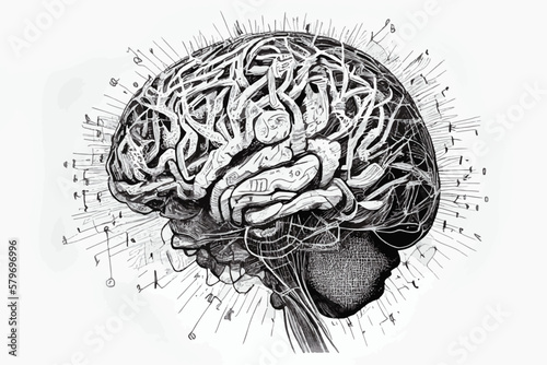Human brain illustration