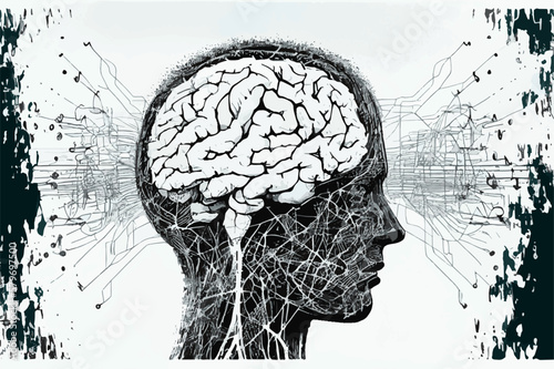 Human brain illustration