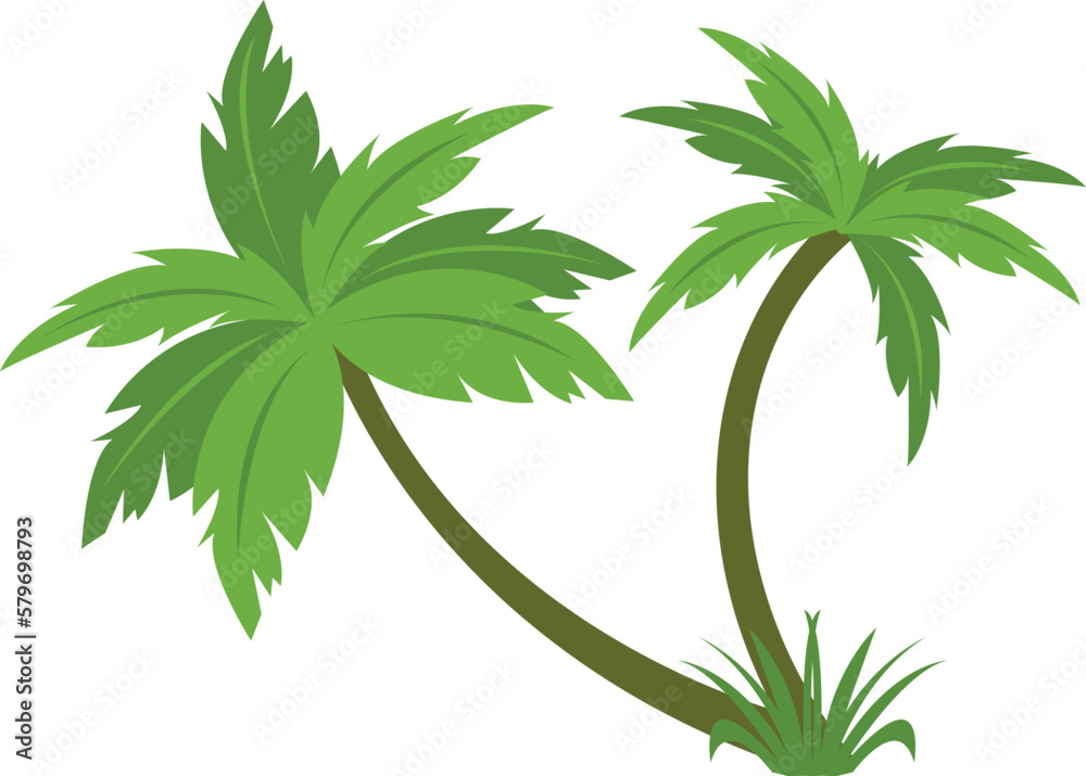Obraz premium Palm tree vector and arts 
