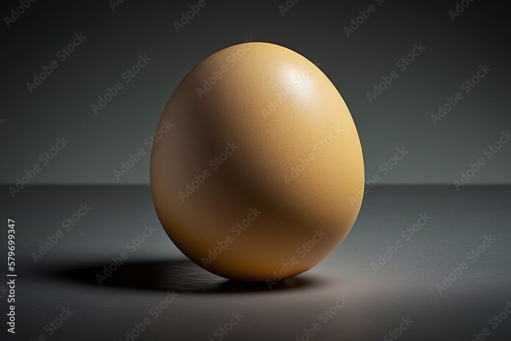 A large egg. 3D Illustration. Generative AI A large egg. 3D Illustration. Generative AI