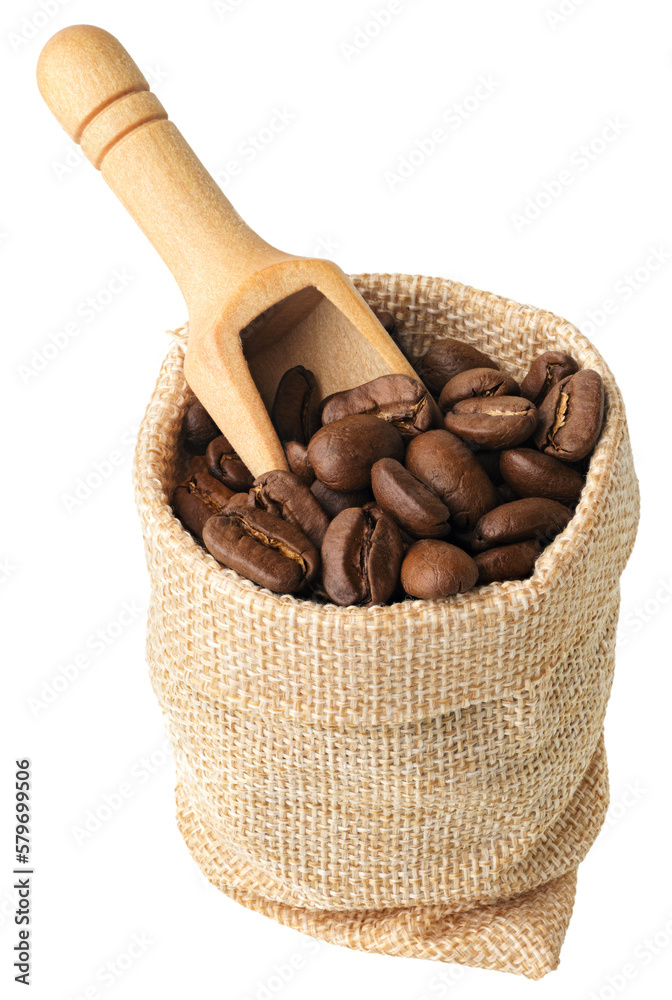 Sackful of coffee beans Sackful of coffee beans