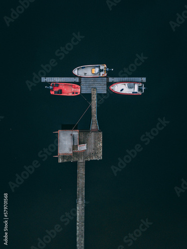 lookout dock with boats