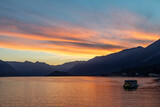 Como ferry at sunset