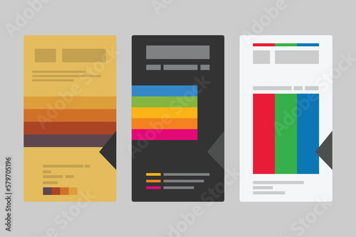set of three vhs covers minimalist design retro colors 80s 90s memories
