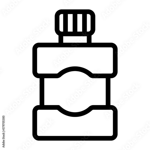 mouthwash line icon