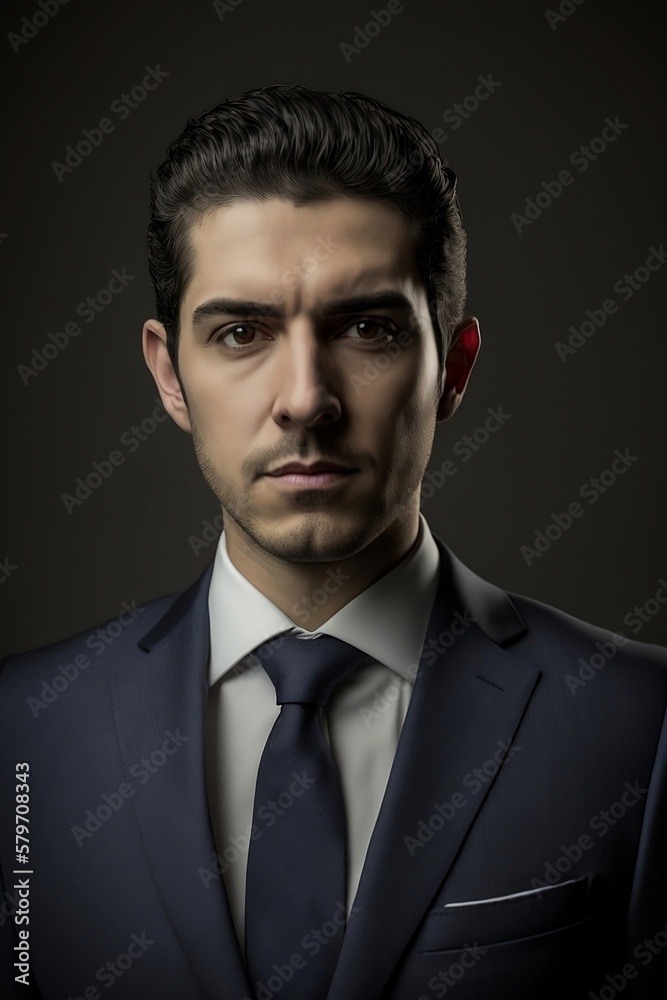 Businessman in a suit. Business Portrait. Generative AI Businessman in a suit. Business Portrait. Generative AI
