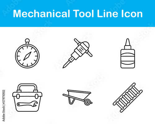 Mechanical Tool Vector Icon Set