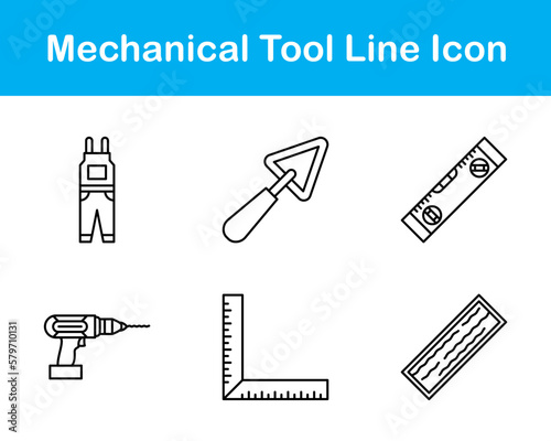 Mechanical Tool Vector Icon Set