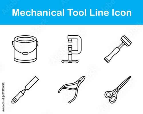 Mechanical Tool Vector Icon Set