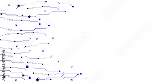 Concept of quantum computer technology, internet, technological science background