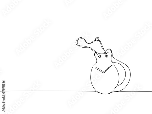 Castanets one line art. Continuous line drawing of folk, equipment, vintage, click, classic, retro, flamenco, spanish, dance, music, castanet, culture, tambourine.