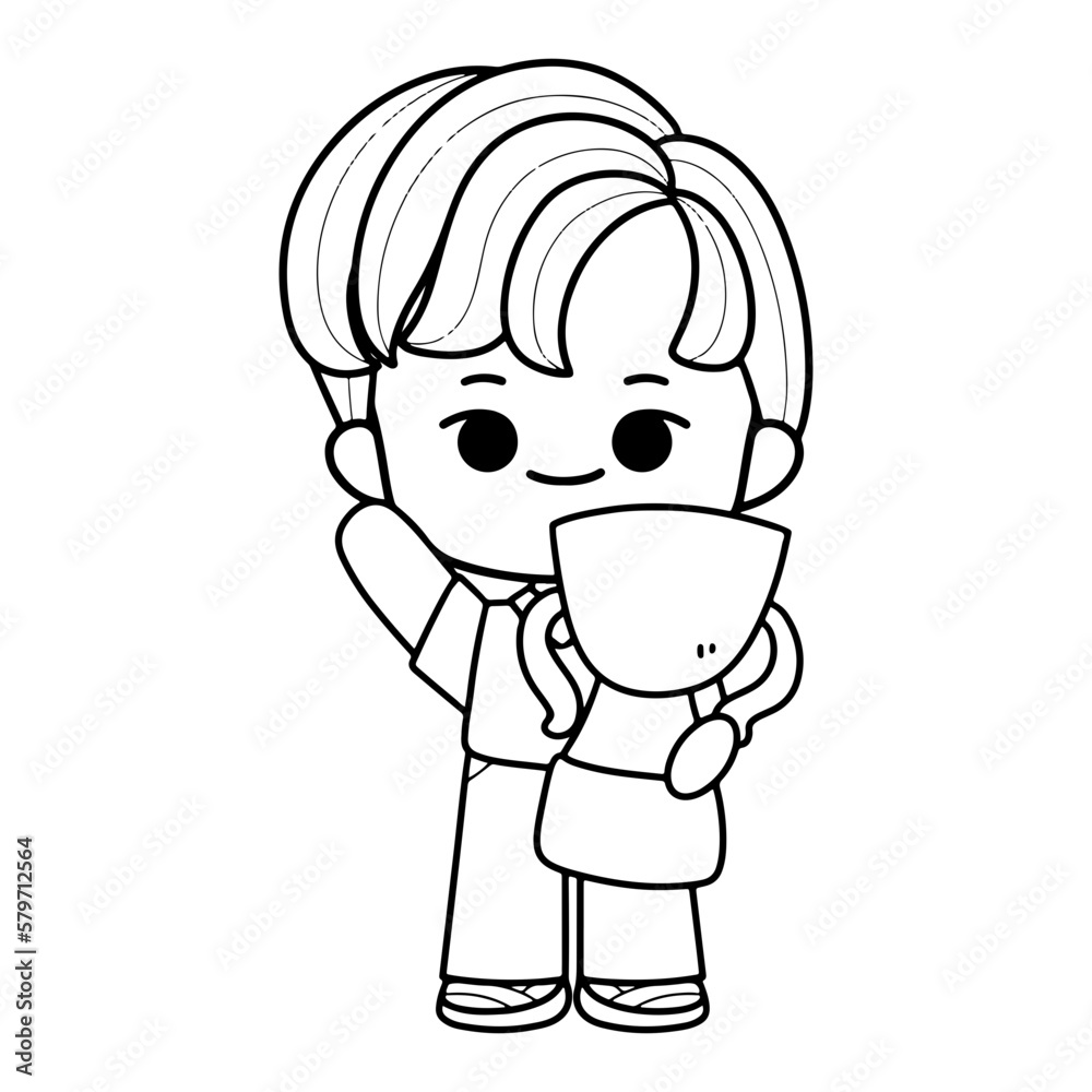 boy with trophy boy with trophy
