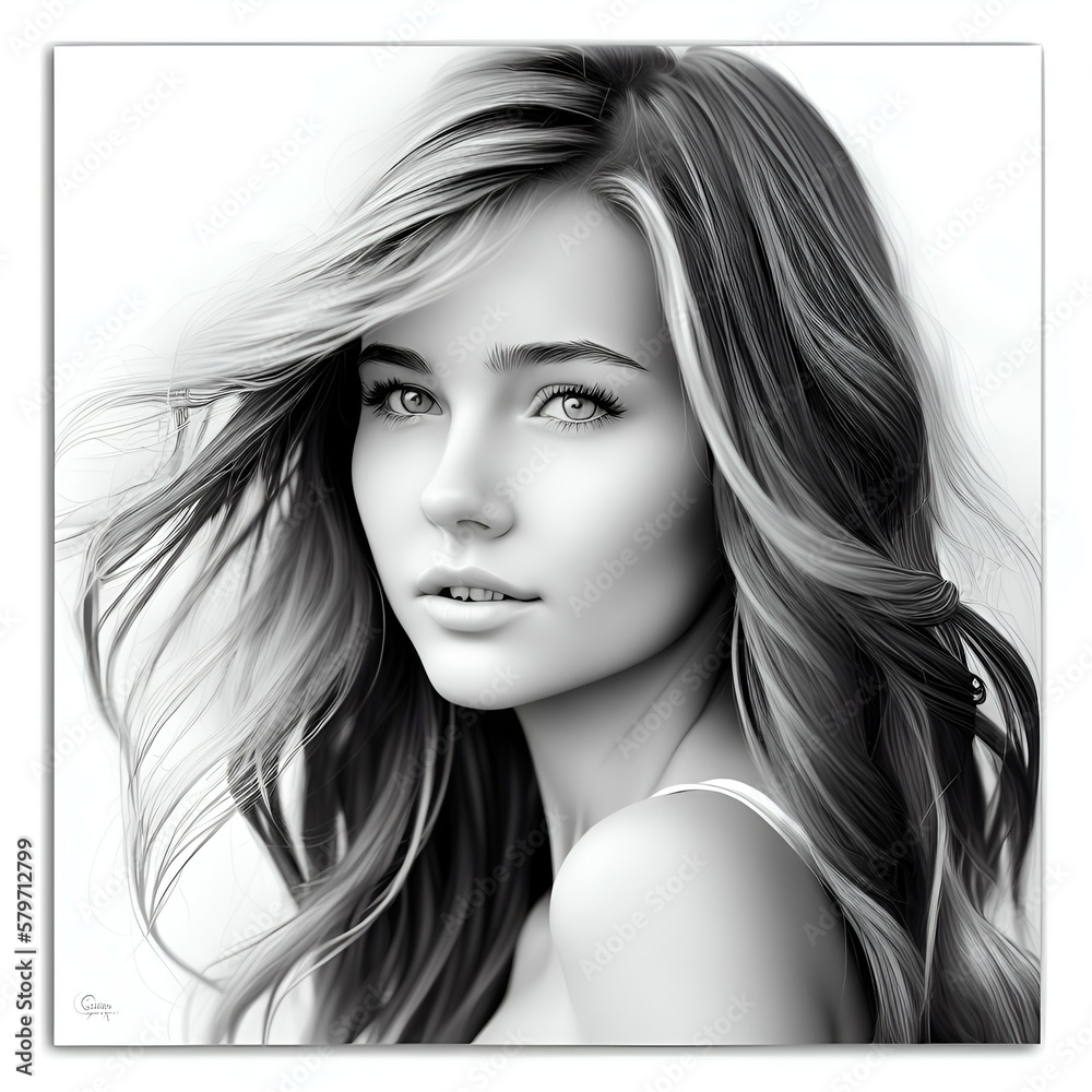 Naklejka premium Intriguing and captivating - Portrait of a young woman