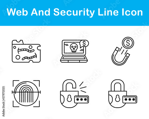 Web And Security Vector Icon Set