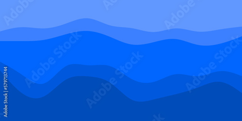 Blue sea waves illustration useful as a background