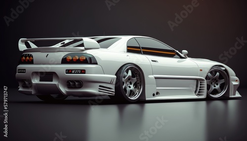 JDM Japanese classic 1990s cars wallpaper. Created with generative Ai technology