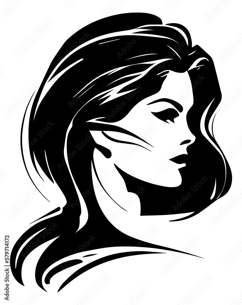 beautiful woman illustration in the isolated background, beautiful woman hair illustration, beautiful woman logo illustration, beauty spa logo, beauty spa sticker beautiful woman illustration in the isolated background, beautiful woman hair illustration, beautiful woman logo illustration, beauty spa logo, beauty spa sticker
