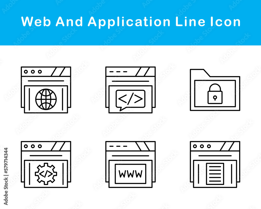 Web And Application Vector Icon Set Web And Application Vector Icon Set