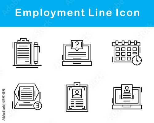 Employment Vector Icon Set