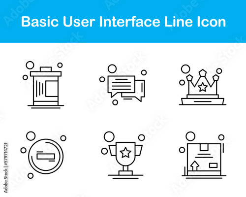 Basic User Interface Vector Icon Set