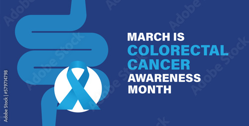 colorectal cancer awareness month, vector illustration