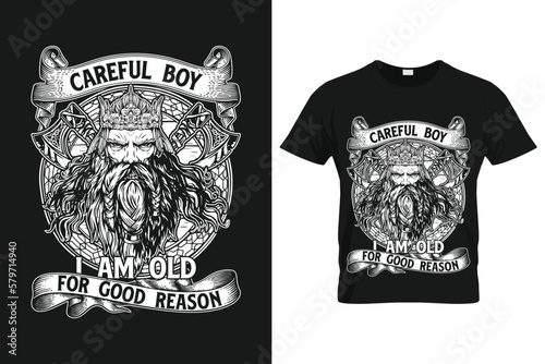 Customizable Viking Warriors T-Shirt Design | Print-Ready File For Viking Fans