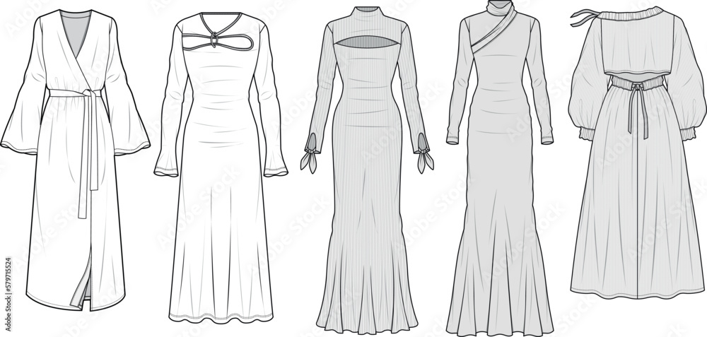 Naklejka premium set of clothes, cutout details 