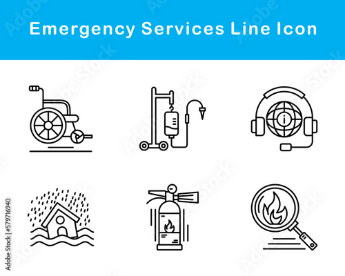 Emergency Services Vector Icon Set