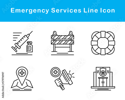 Emergency Services Vector Icon Set