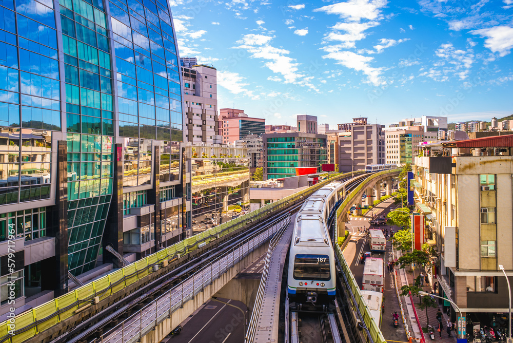 Naklejka premium Taipei Metro system in taipei city, taiwan