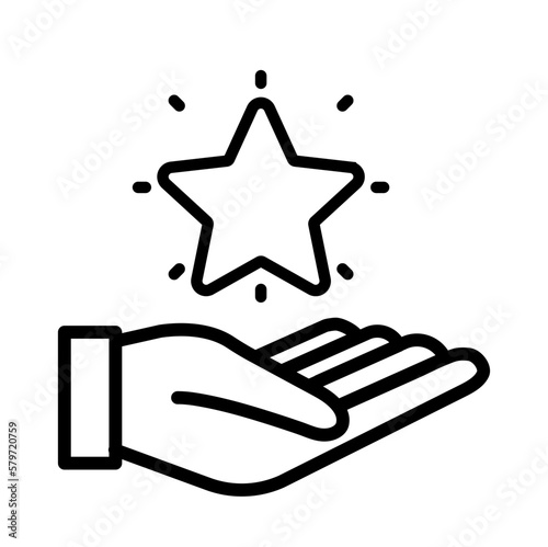 Bonus points icon. A discount symbol with a star. Loyalty program icon. vector illustration.