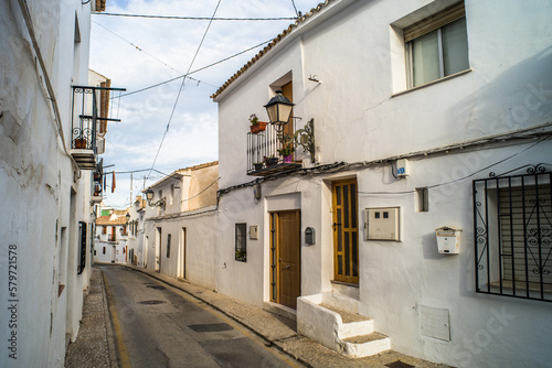 classic old white houses, charming streets of the historic town of Altea © Piotr